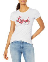 Marky G Apparel Women's Casual Short Sleeve Crewneck Tops Blouses Slim Fit T-Shirt With Legends Printed - Clementine Apparel