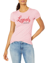 Marky G Apparel Women's Casual Short Sleeve Crewneck Tops Blouses Slim Fit T-Shirt With Legends Printed - Clementine Apparel