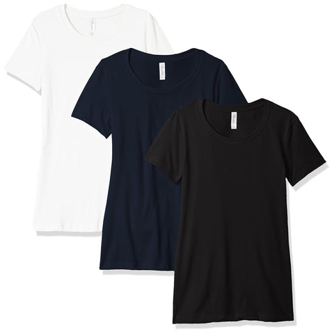 Clementine Women's Petite Plus Ideal Crew Neck Tee (Pack of 3) - Clementine Apparel