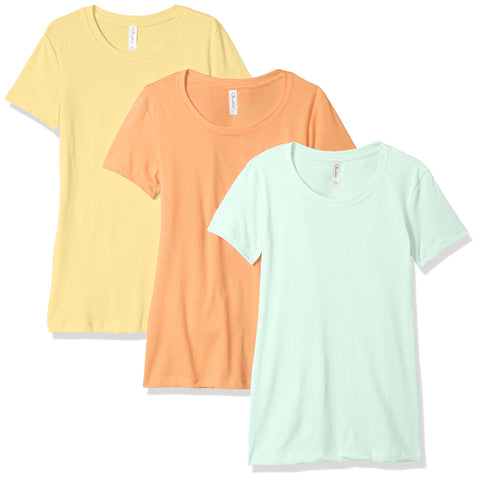 Clementine Women's Petite Plus Ideal Crew Neck Tee (Pack of 3) - Clementine Apparel