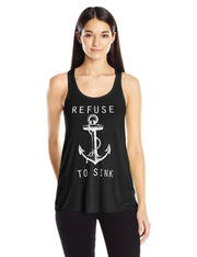 Clementine Women's Refuse to Sink Printed Flowy Racerback Tank - Clementine Apparel