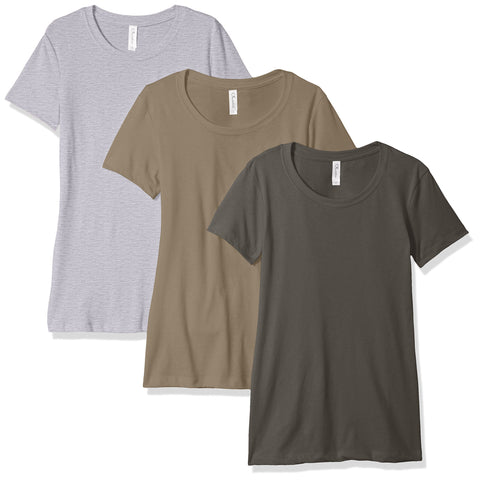 Clementine Women's Petite Plus Ideal Crew Neck Tee (Pack of 3) - Clementine Apparel