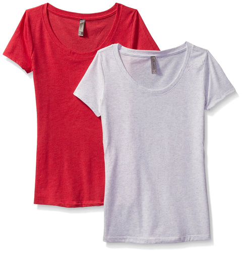 Clementine Women's Tri-Blend Scoop Neck Tee(Pack of 2) - Clementine Apparel